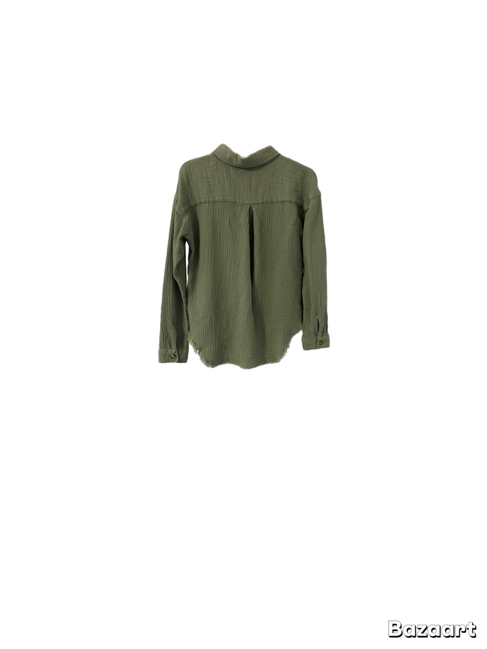 Thread & Supply Olive Utility Button-Front/Shacket - Picture 2 of 8